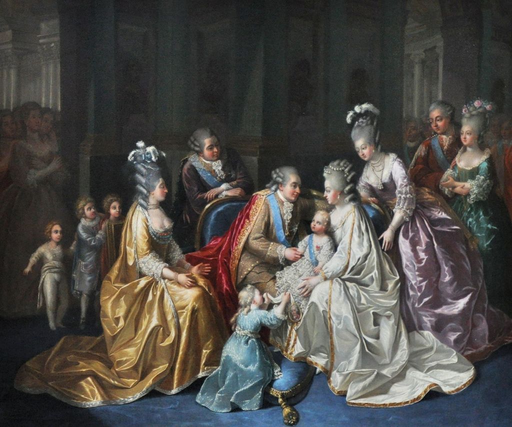 Den franske kongefamilien 1782. Ukjent målar. 